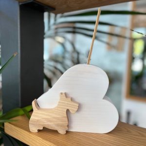 Porta essenze cuore con cagnolino